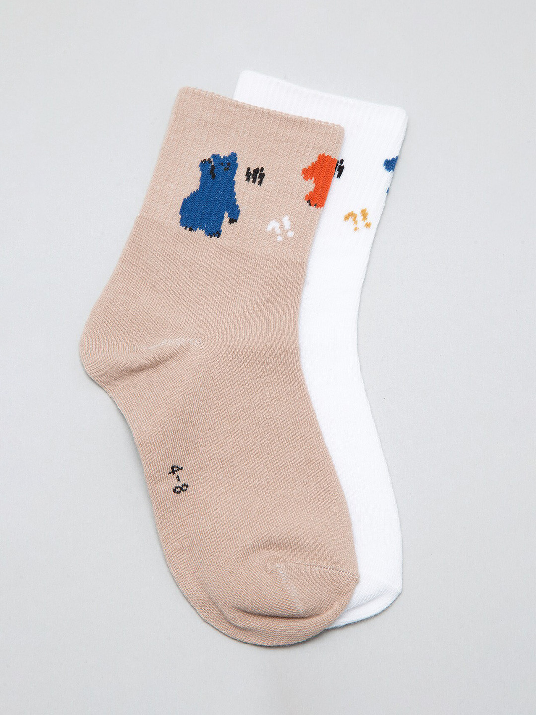 

J Style Kids Pack Of 2 Patterned Ankle-Length Socks, Brown