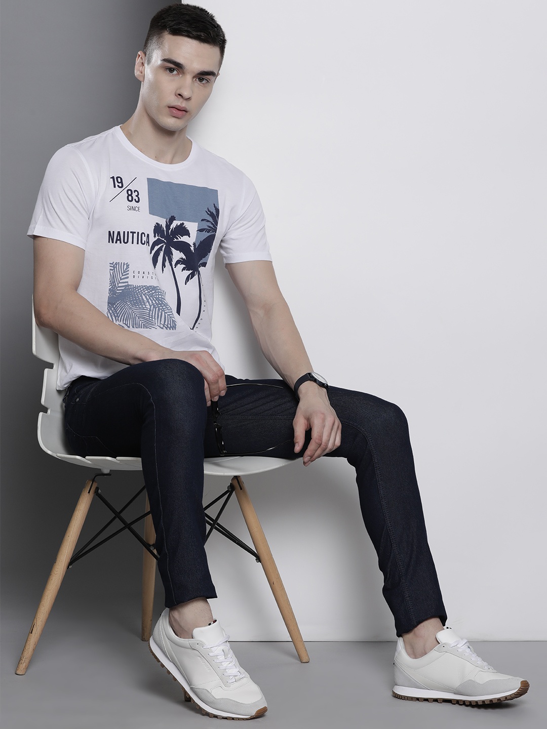 

Nautica Pure Cotton Printed T-shirt, White