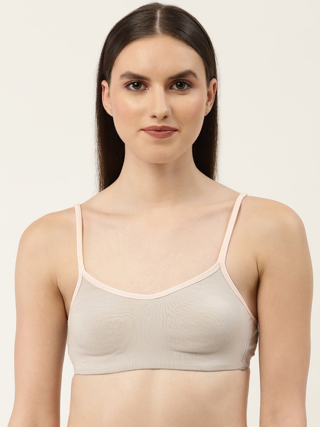 

DressBerry Non Padded Cotton Non-Wired Bra, Grey melange