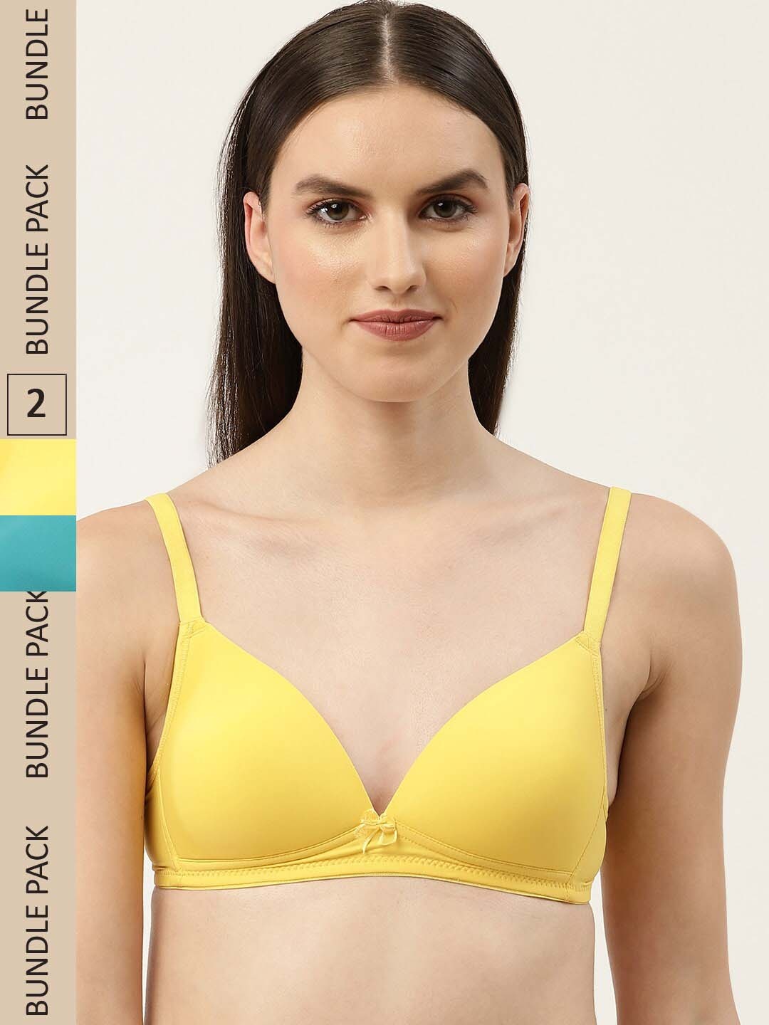 

DressBerry Pack Of 2 Lightly Padded Bra, Yellow