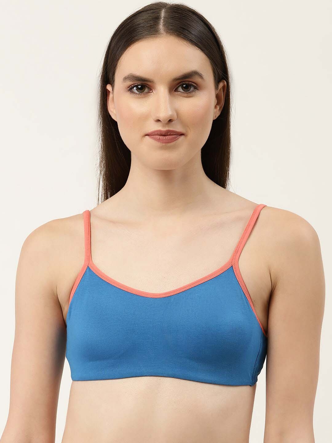 

DressBerry Cotton Non Padded Full Coverage Bra, Blue