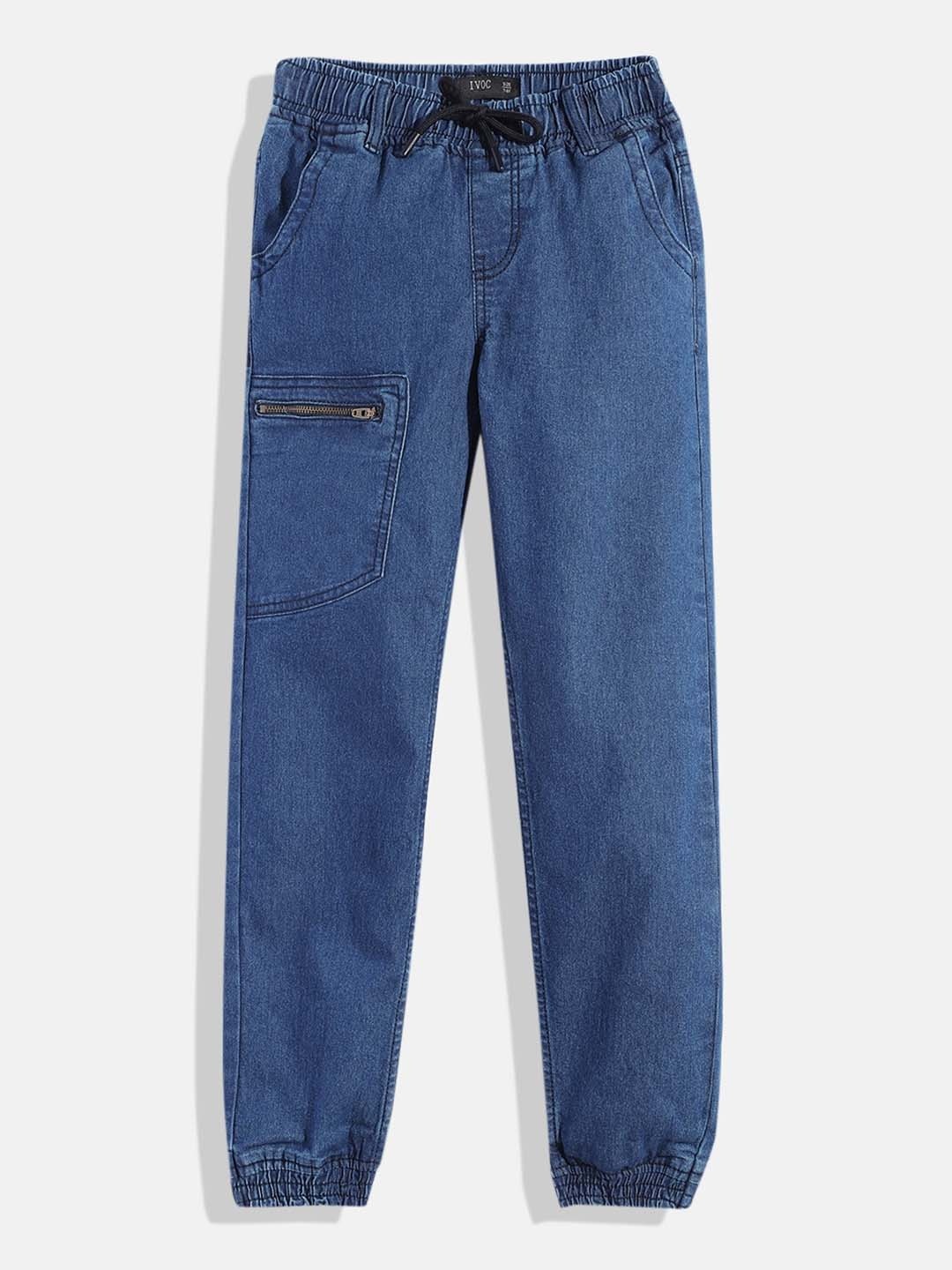 

IVOC Boys Solid Regular Fit Stretchable Denim Jeans, Blue