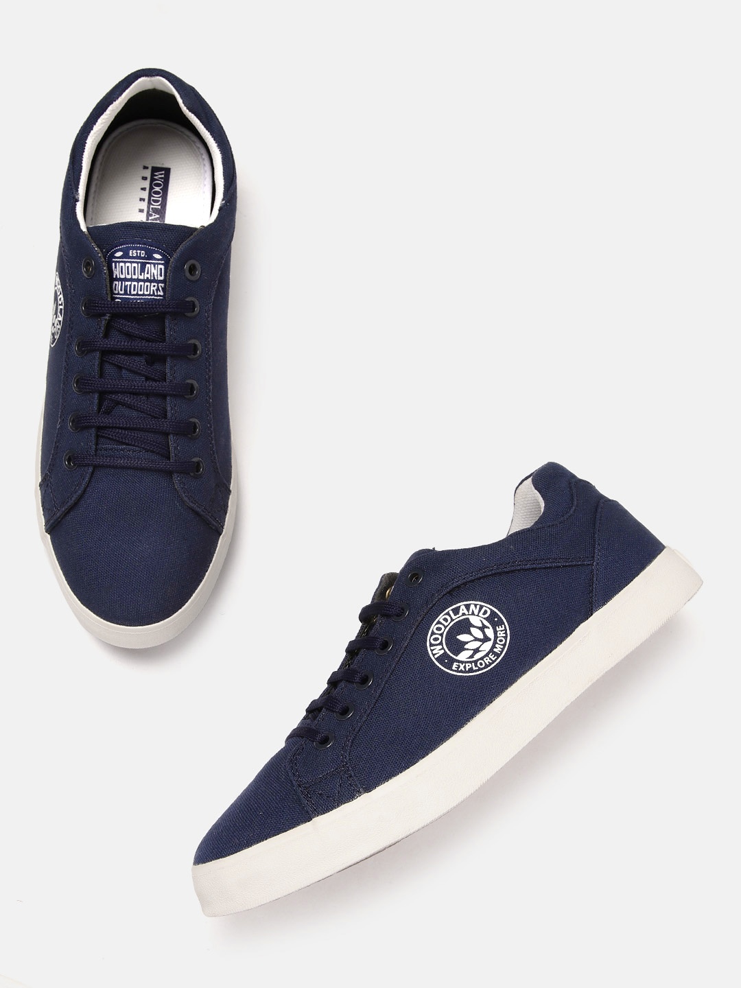 

Woodland Men Canvas Sneakers, Navy blue