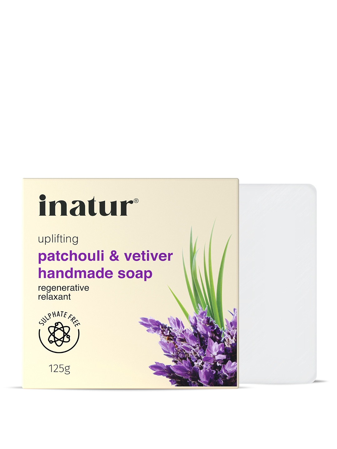 

Inatur Patchouli Vetiver Soap - 125 g, Cream