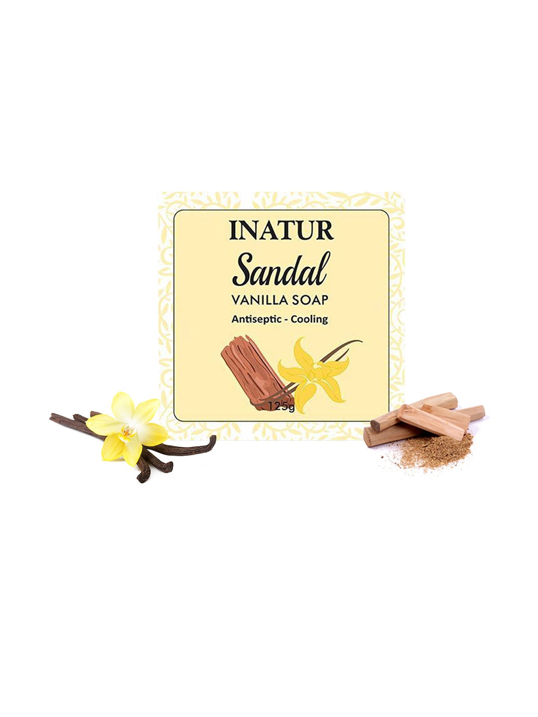 

Inatur Sandal Vanilla Soap - 125g, Beige