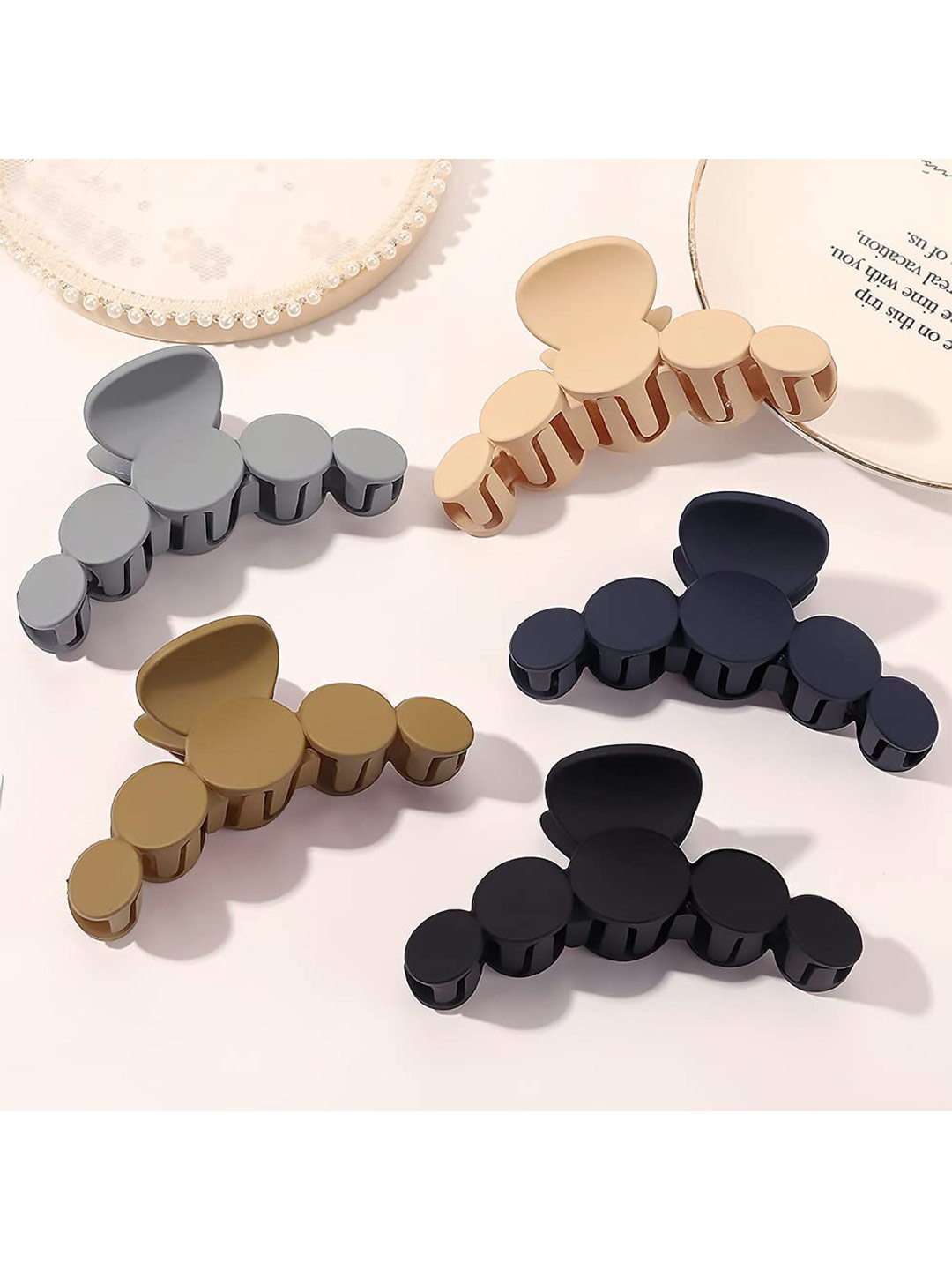 

VAGHBHATT Women Set of 5 Claw Clip, Blue