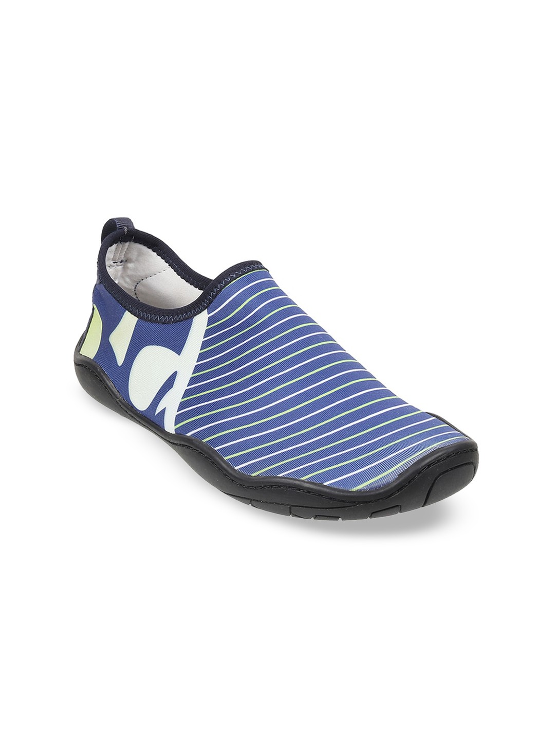 

Mochi Women Striped Slip-On Sneakers, Blue