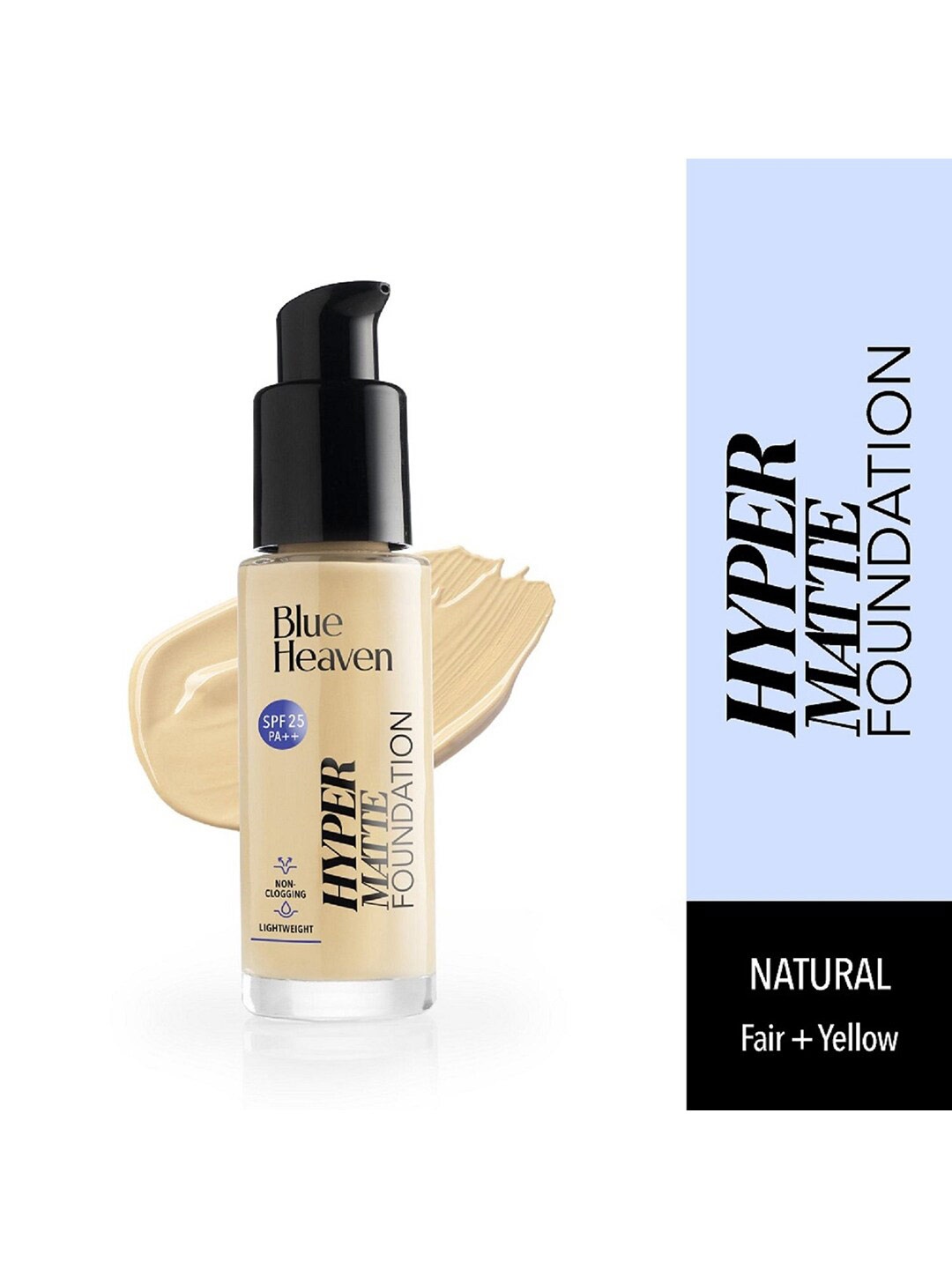 

Blue Heaven SPF 25 PA++ Hypermatte Foundation 30 ml- Natural 301, Beige