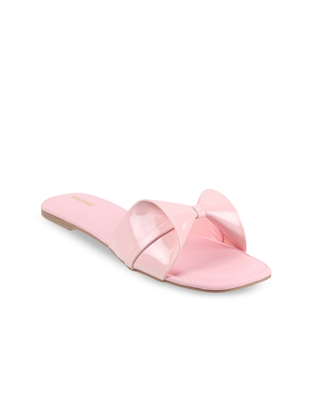 

WALKWAY by Metro Women Solid Open Toe Flats with Bows, Pink