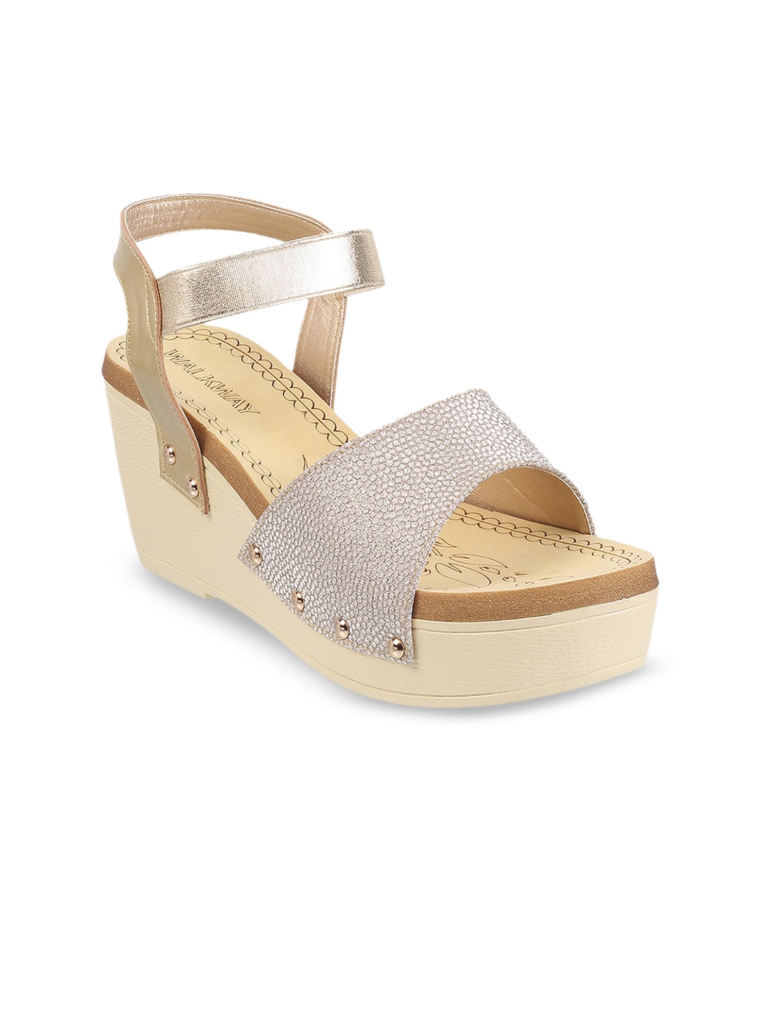 

WALKWAY by Metro Embellished Flatform Heels, Gold