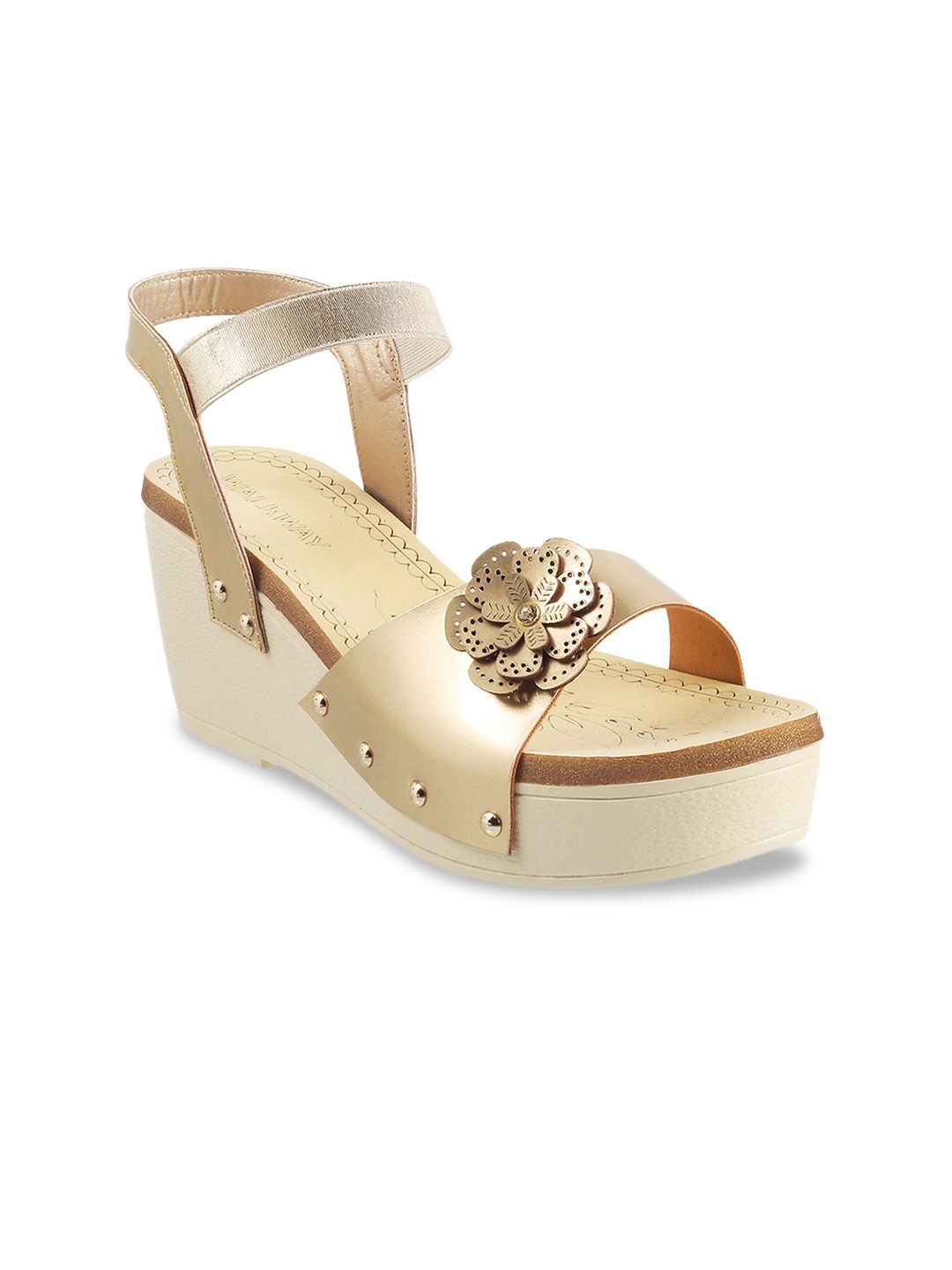 

WALKWAY by Metro Embellished Flatform Heels, Gold