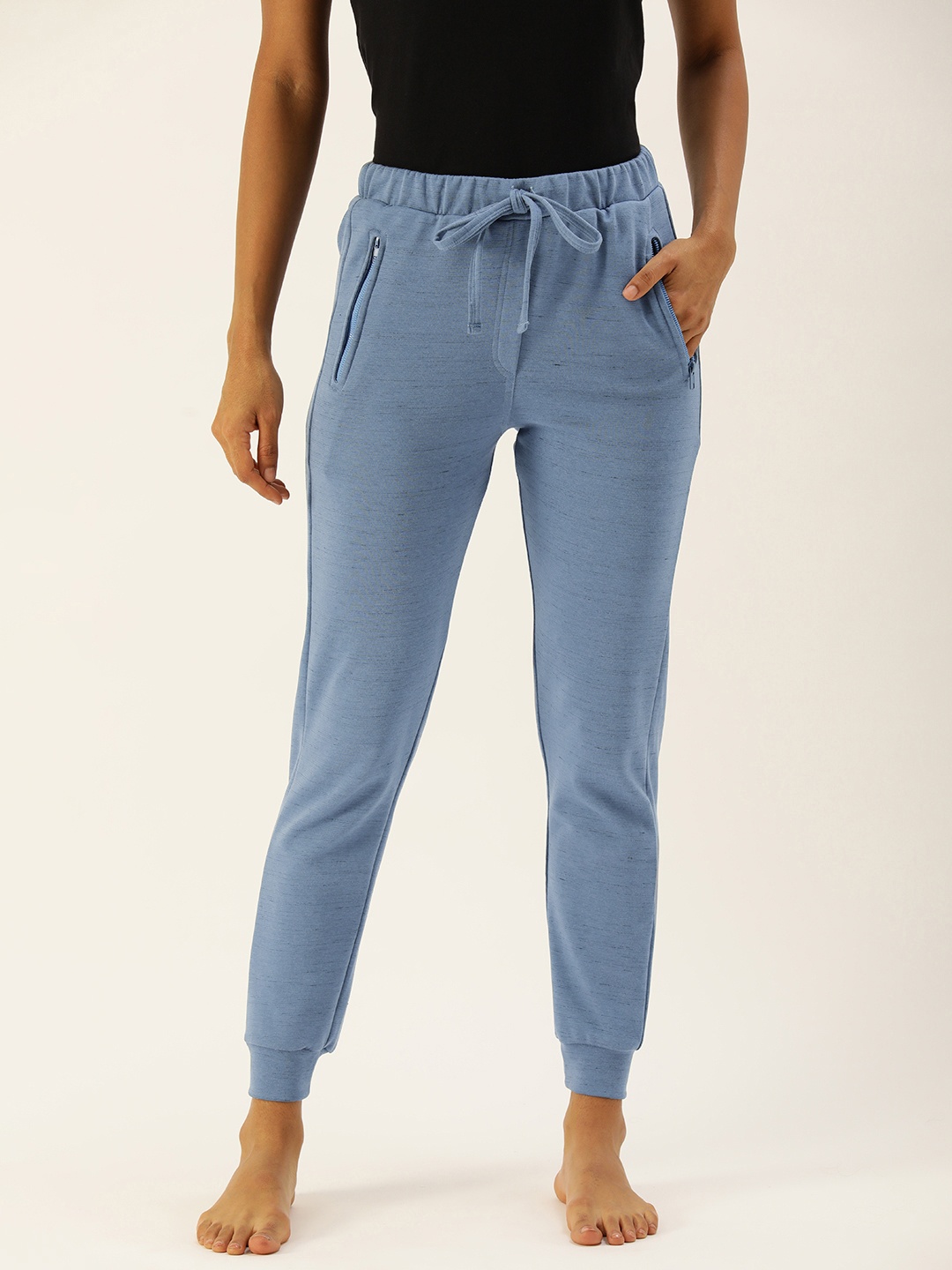 

Clt.s Women Solid Slim Fit Joggers, Blue