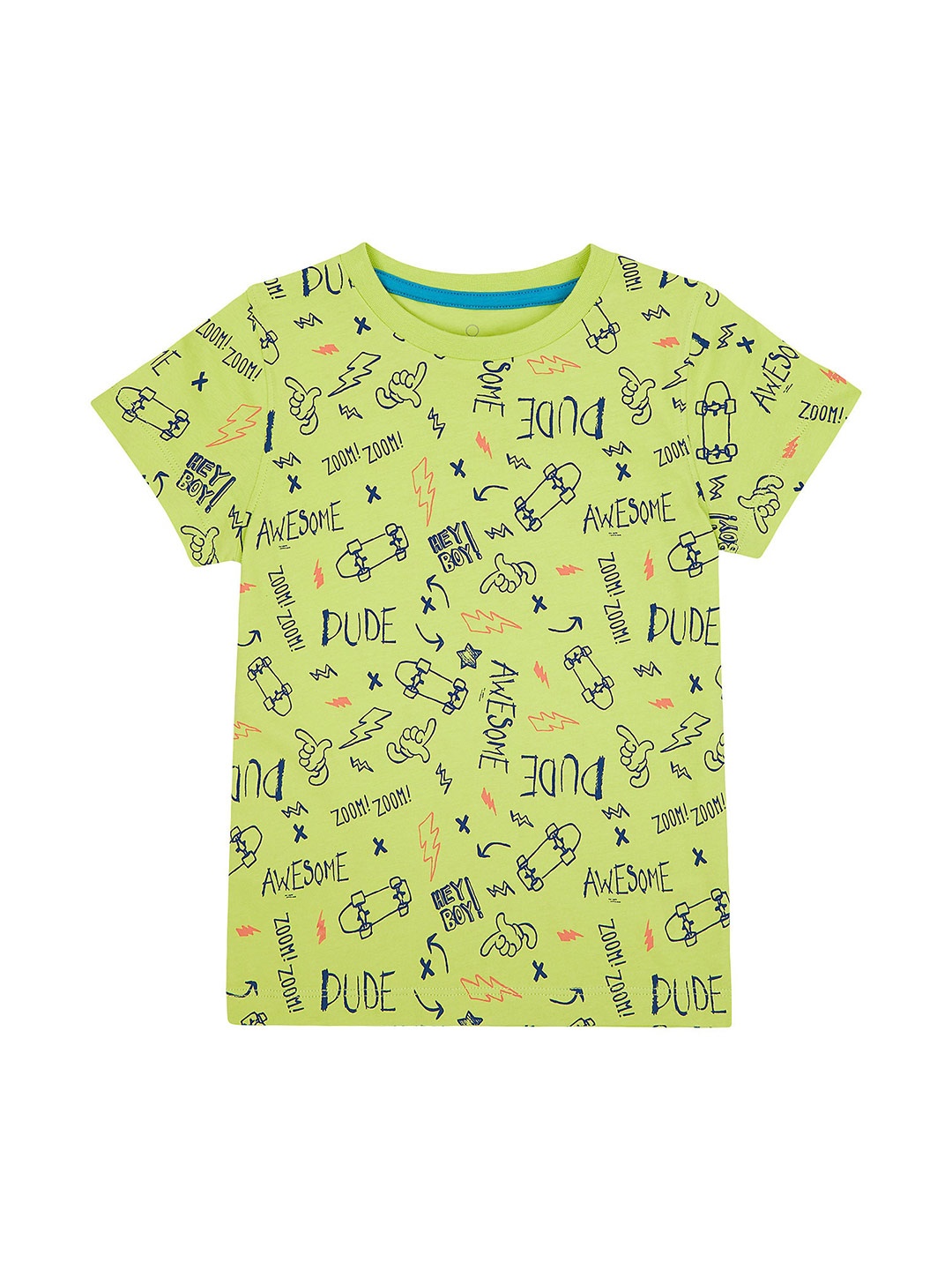 

mothercare Boys Conversational Printed Cotton T-shirt, Green