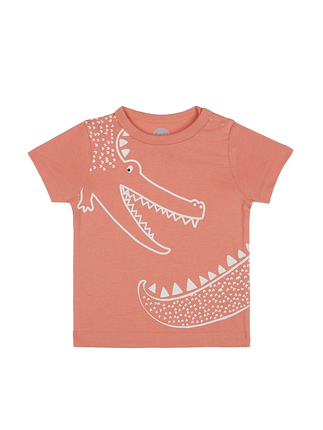 

mothercare Boys Printed Cotton T-shirt, Peach