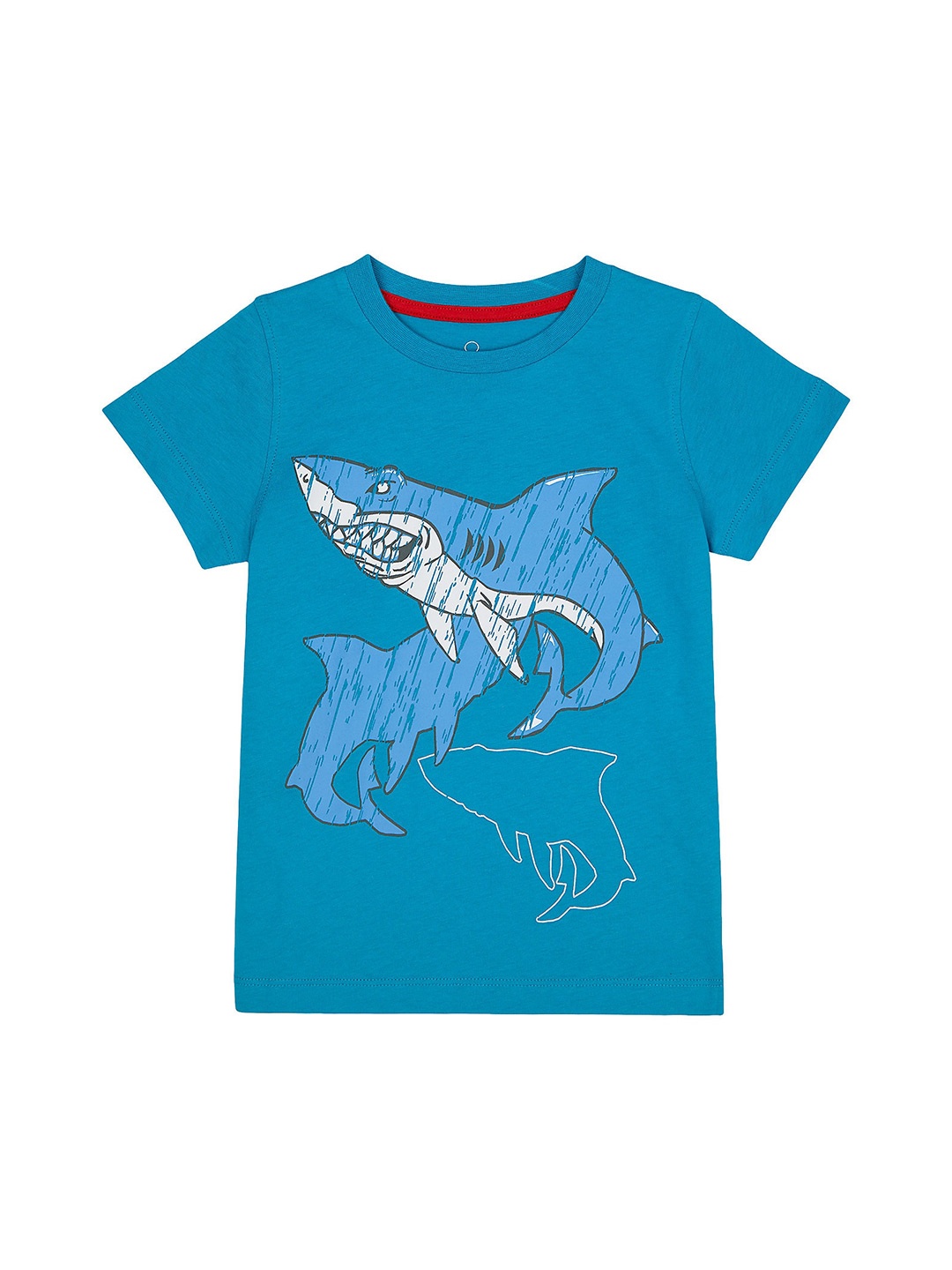 

mothercare Boys Printed Cotton T-shirt, Blue