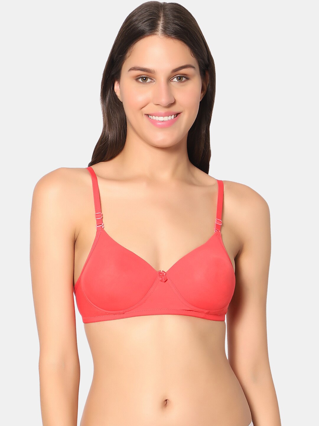 

Sonari Lightly Padded Seamless Non-Wired Bra, Coral
