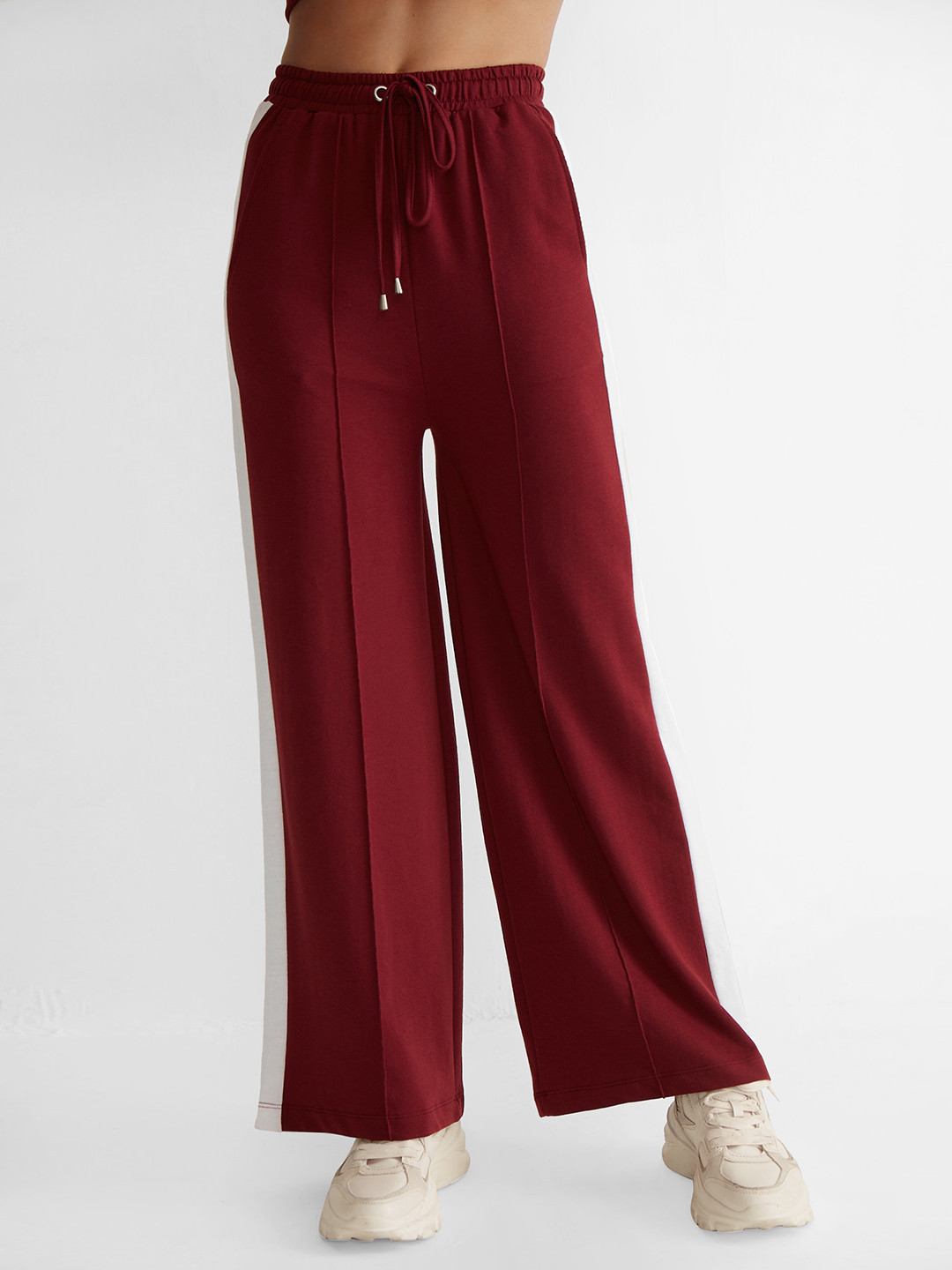 

COVER STORY Women Solid Bootcut Track Pants, Maroon