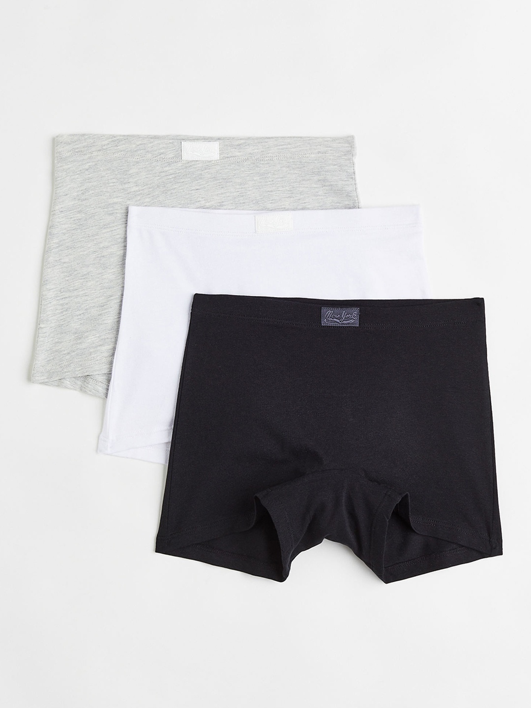 

H&M Girls 3-Pack Cotton Boxer High Briefs 1095769001, Black