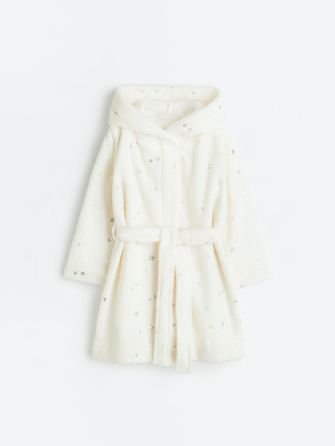 

H&M Girls Fleece Dressing Gown, Off white
