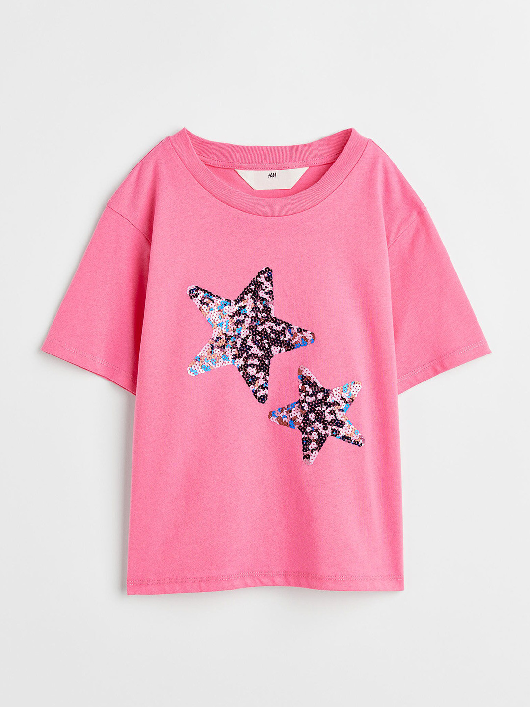 

H&M Girls Reversible Sequin-Motif T-Shirt, Pink
