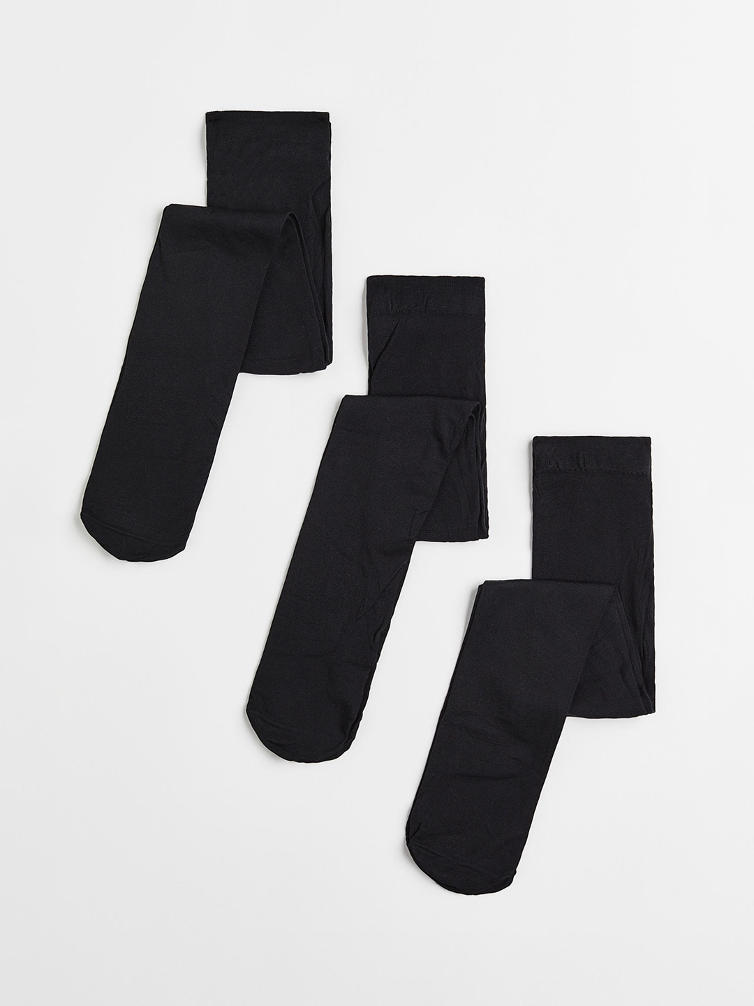 

H&M Girls 3-Pack Tights, Black