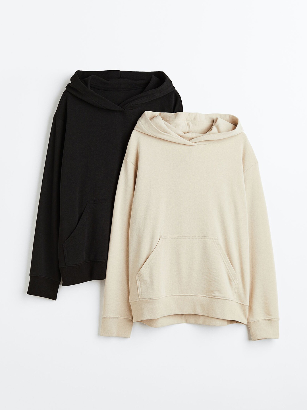 

H&M Women 2-Pack Hoodies, Beige