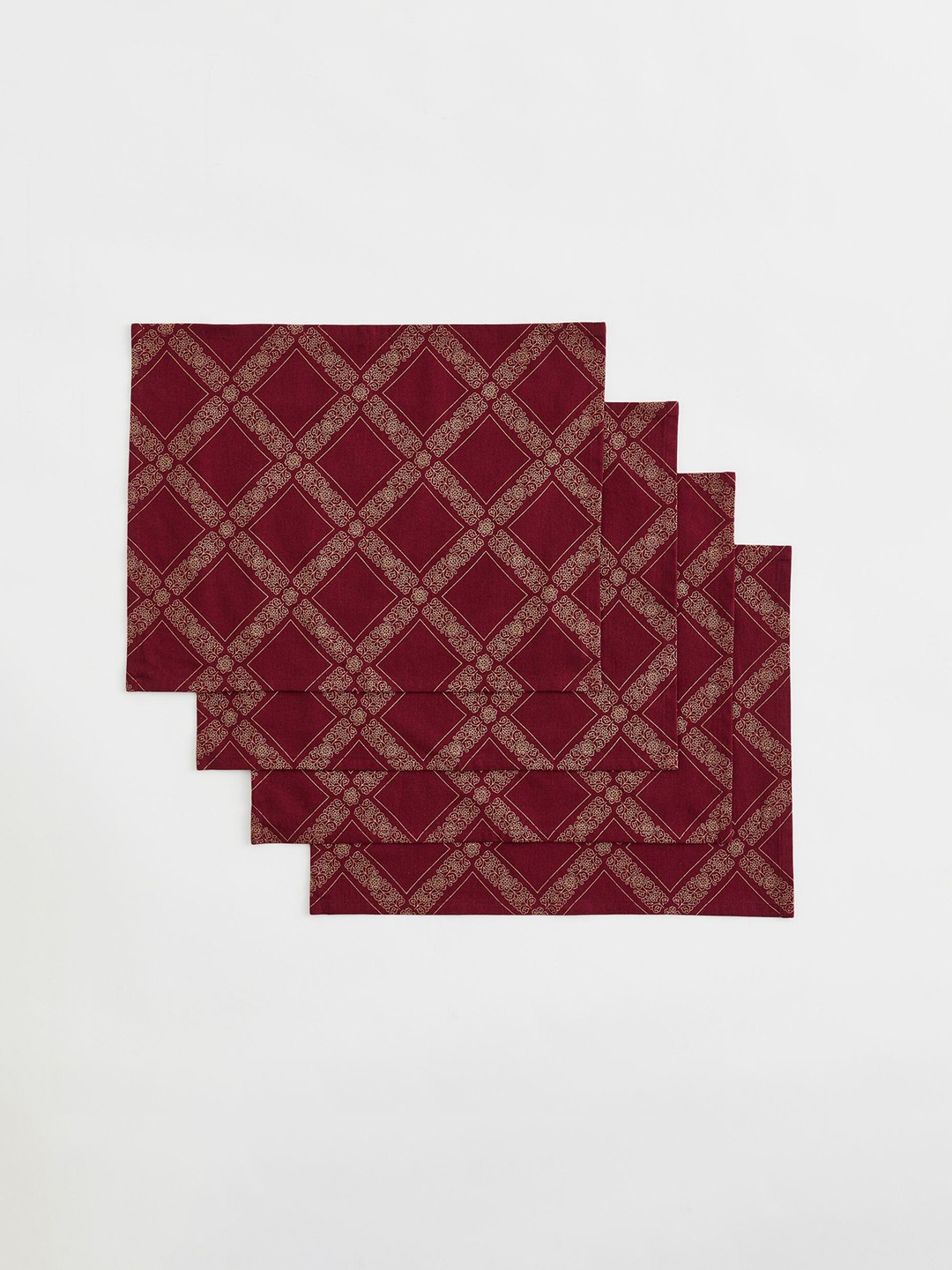 

H&M 4-Pack Linen-Blend Placemats, Red