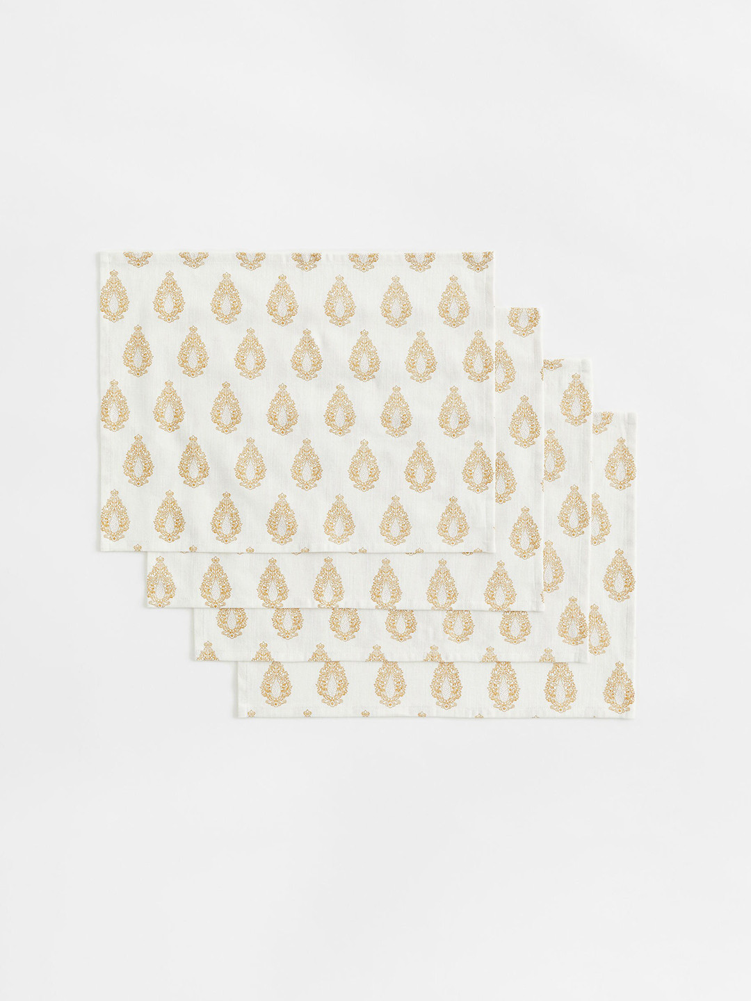 

H&M White & Beige 4-Pack Linen-Blend Placemats