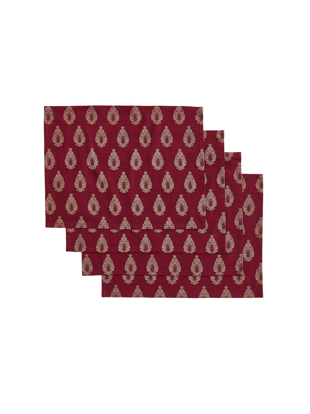 

H&M Maroon 4-Pack Linen-Blend Place Mats