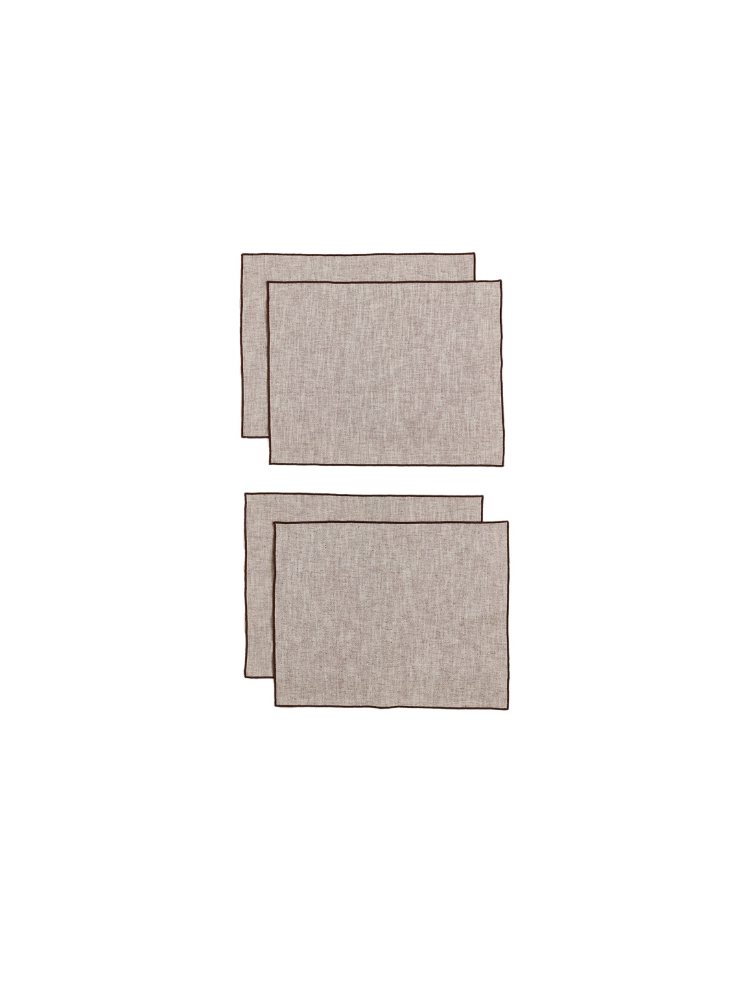 

H&M Brown 4-Pack Linen-Blend Place Mats