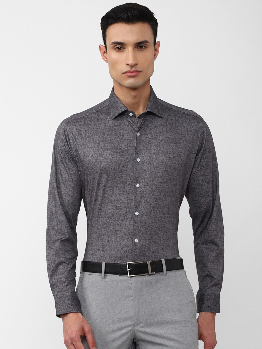 

Van Heusen Men Slim Fit Pure Cotton Formal Shirt, Grey