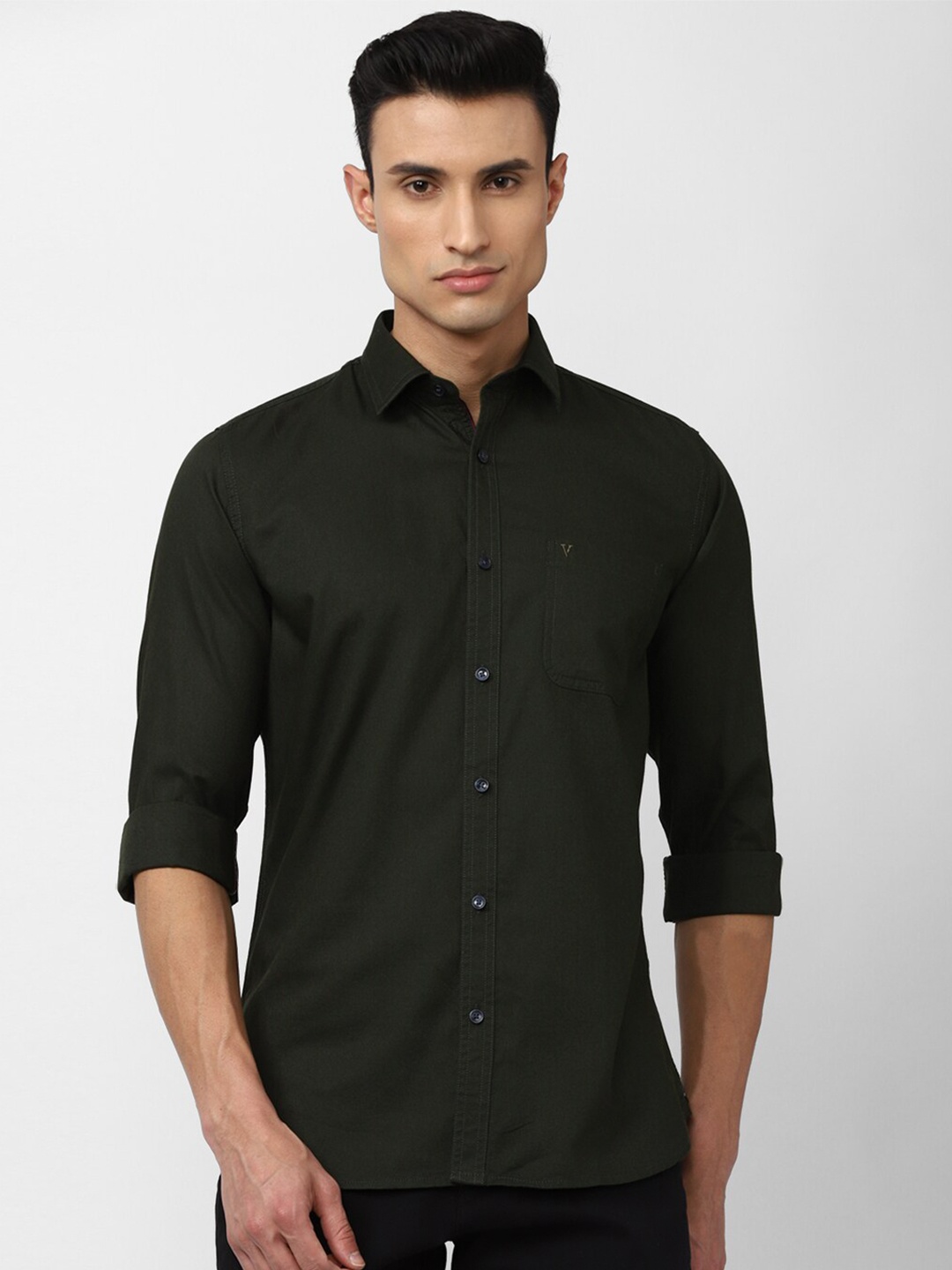 

Van Heusen Sport Men Slim Fit Pure Cotton Casual Shirt, Green