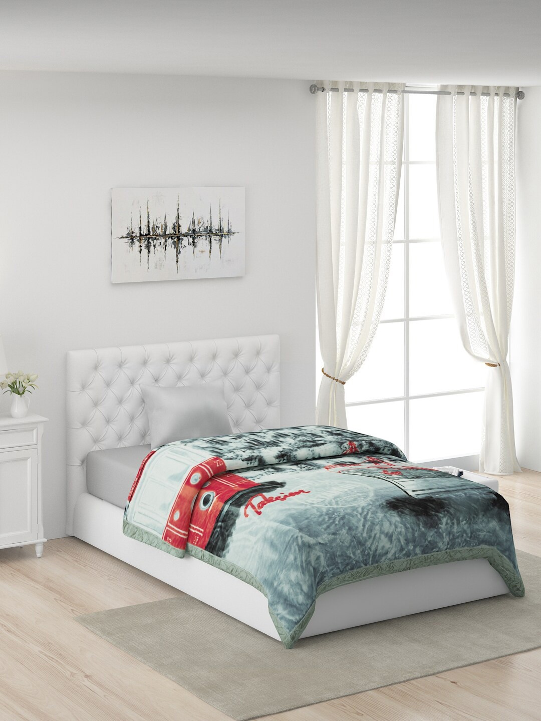 

Monte Carlo Blue & Red Heavy Winter 600 GSM Single Bed Blanket