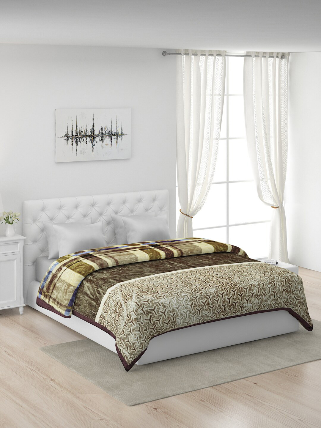 

Monte Carlo Green & Yellow Heavy Winter Double Bed Blanket