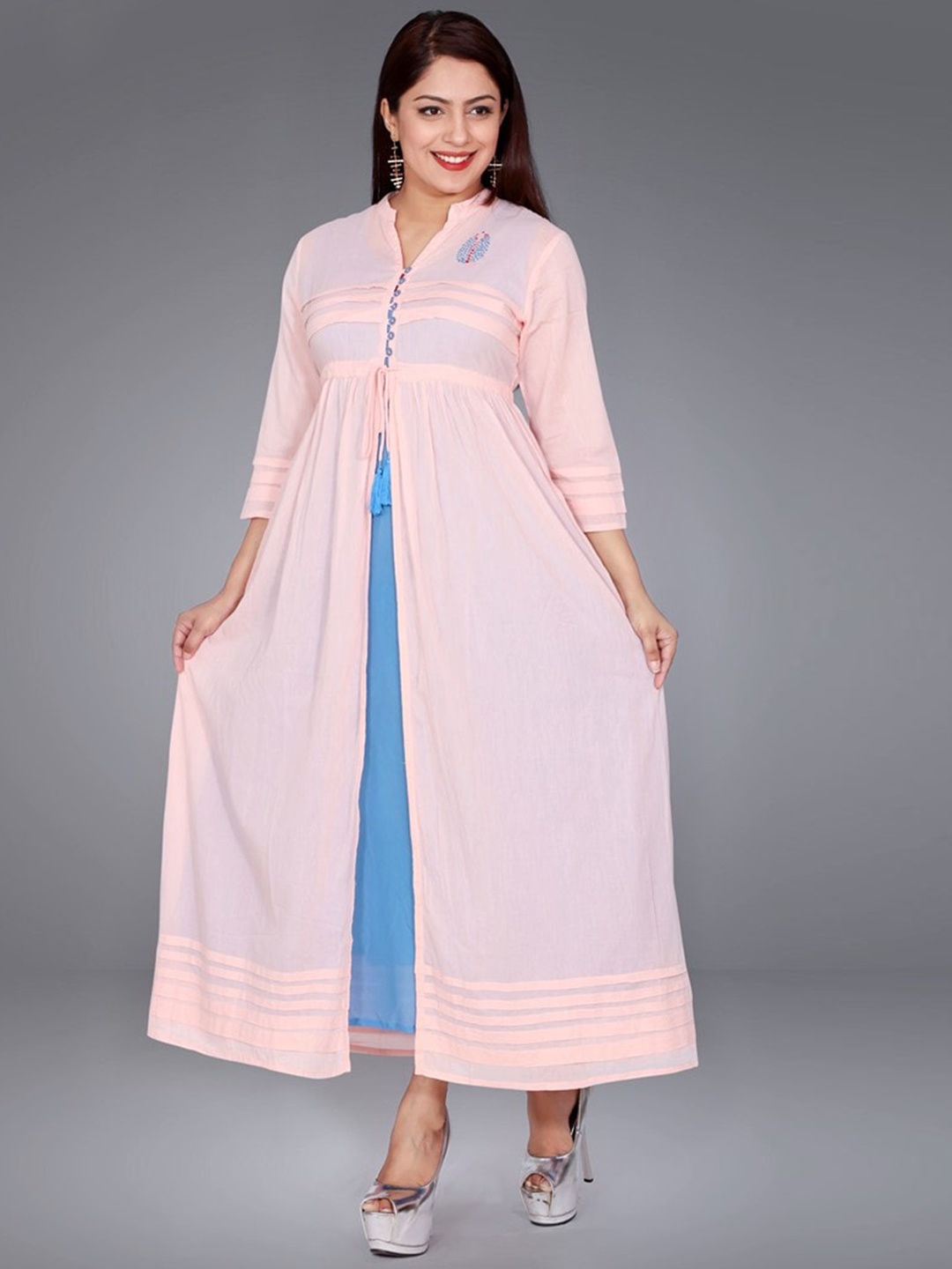 

SUTI Women Anarkali Cotton Kurta, Peach