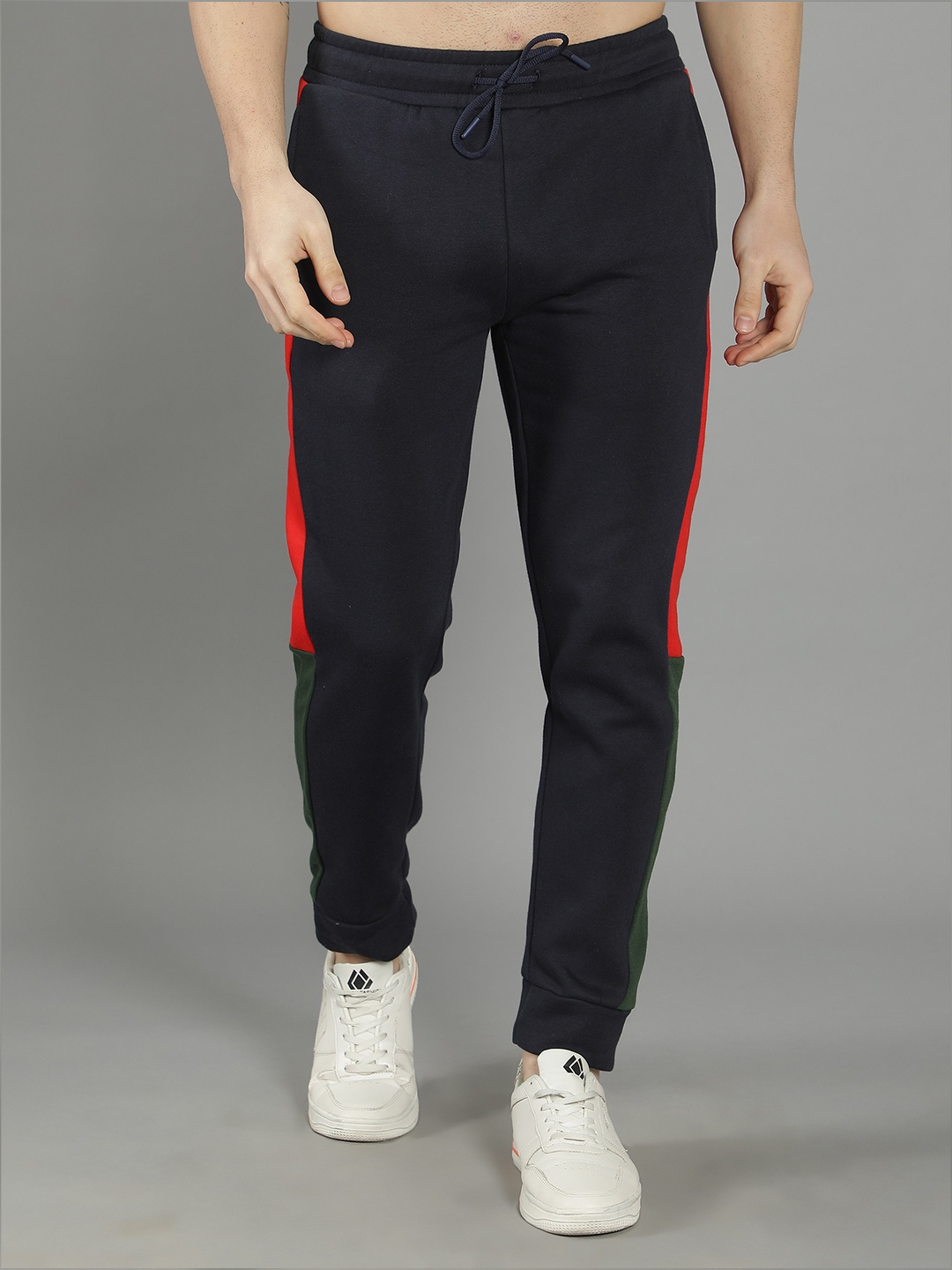 

Nimble Men Colourblocked Joggers, Navy blue