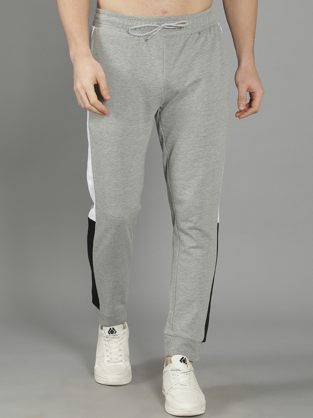 

Nimble Men Colourblocked Cut & Sew Joggers, Grey