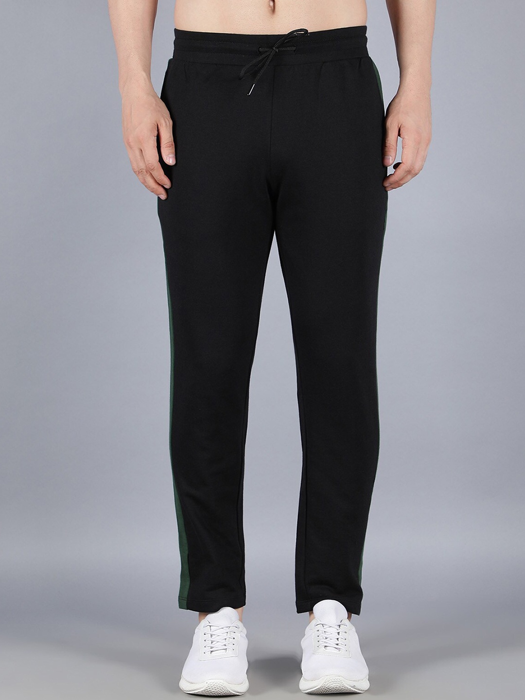 

Nimble Men Colourblocked Track Pants, Black
