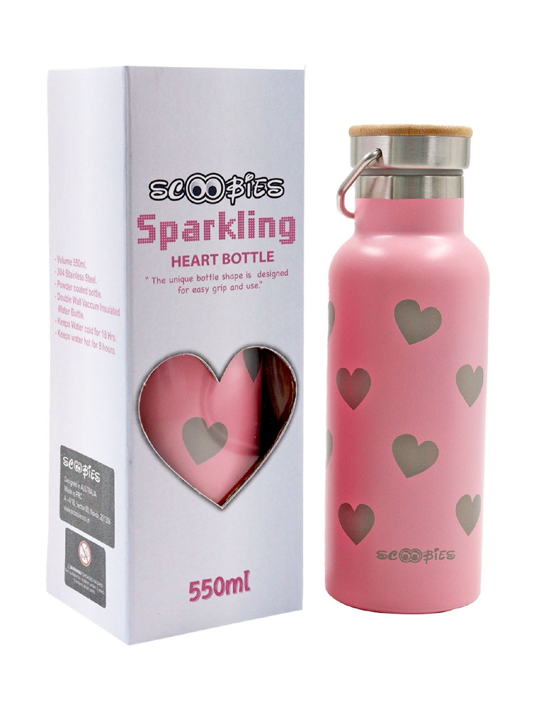 

SCOOBIES Kids Pink Double Vacuum Insulated Water Bottle 550 ML