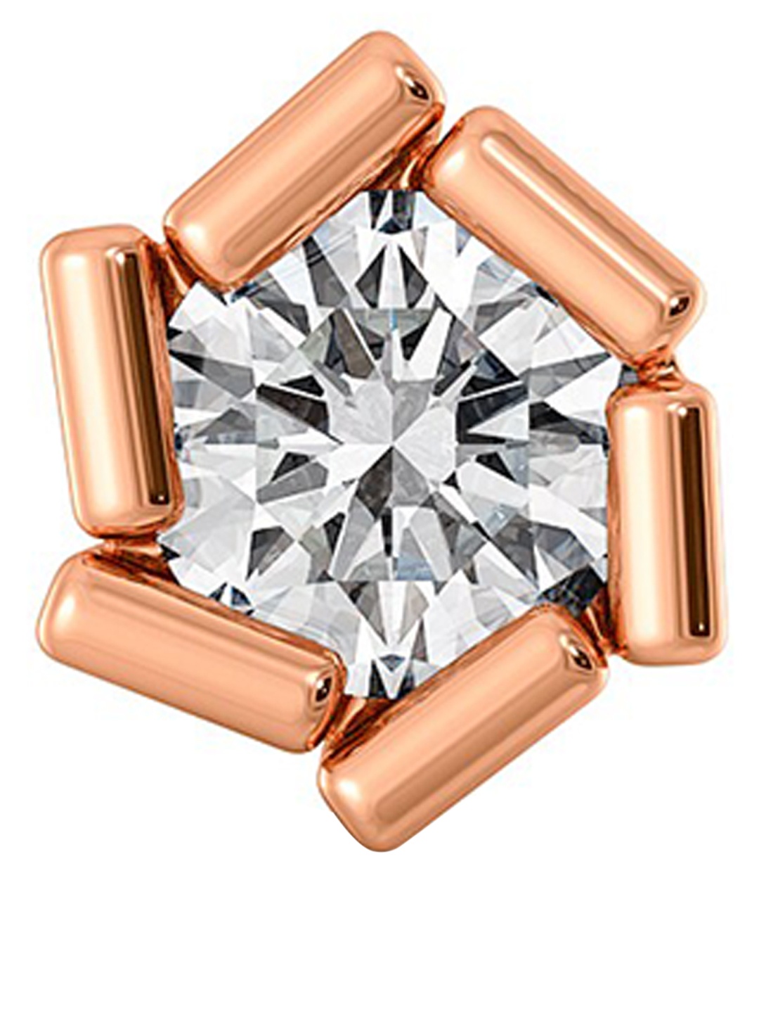 

MELORRA 18KT Dot The Diamond Stud Nosepin, Rose