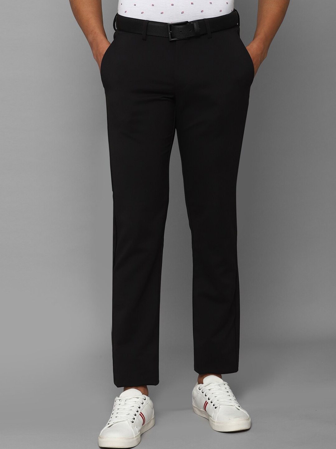 

Allen Solly Men Slim Fit Trousers, Black