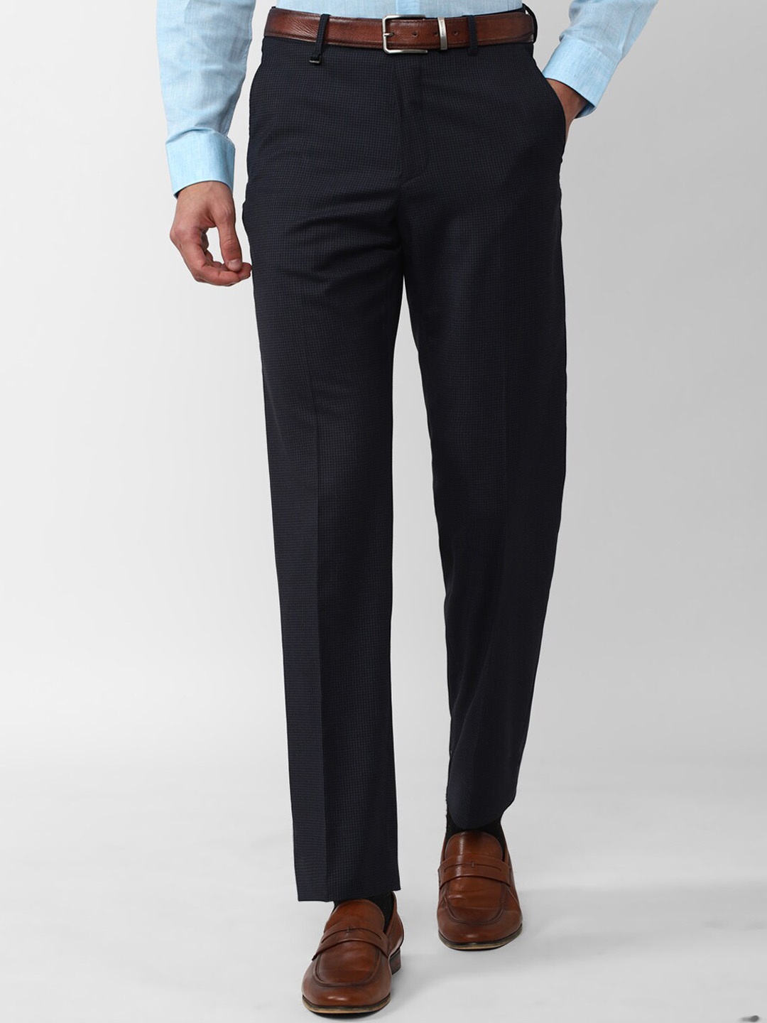 

Van Heusen Men Formal Trousers, Navy blue