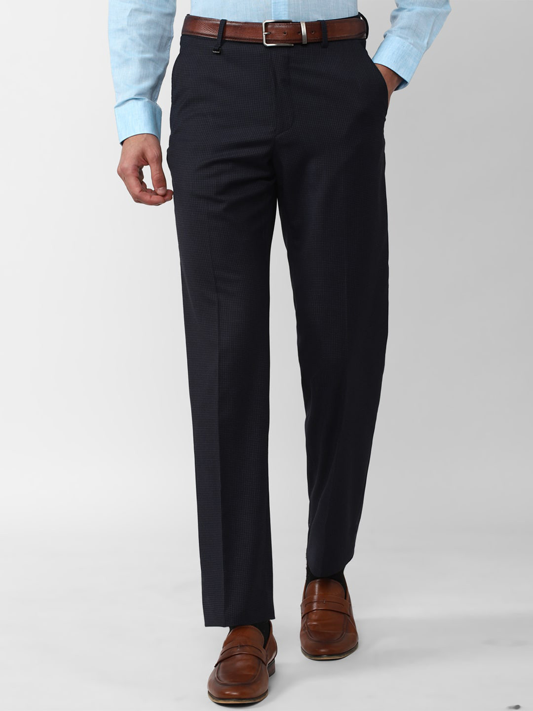 

Van Heusen Men Formal Trousers, Navy blue