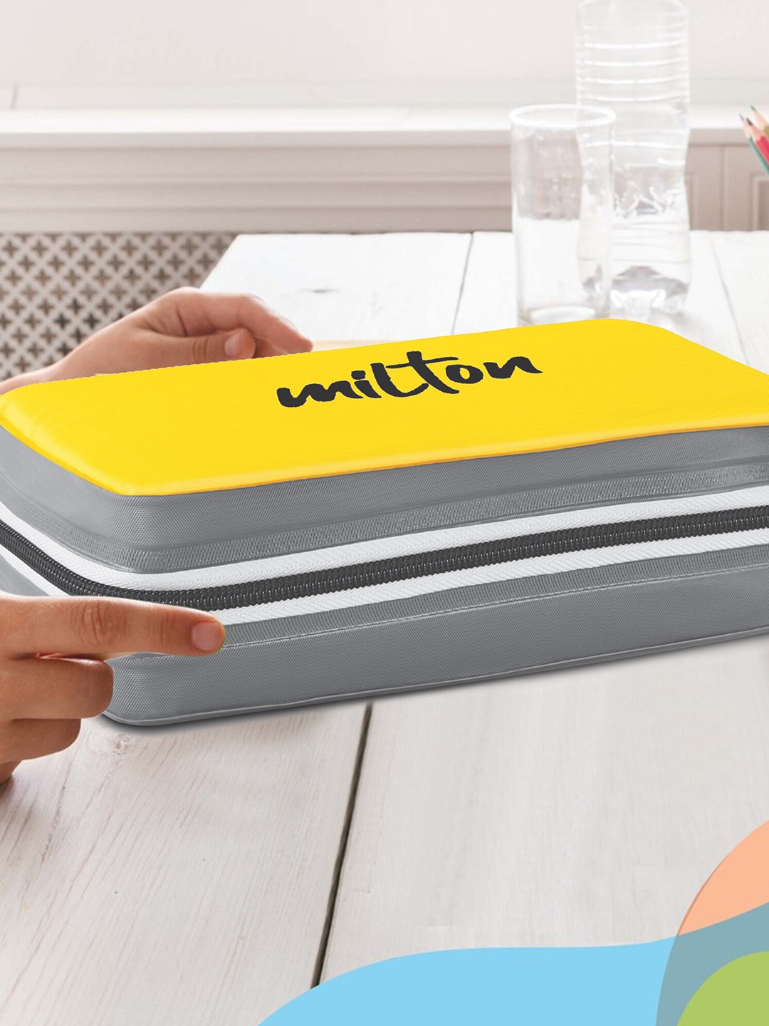 

Milton New Mini Lunch Yellow Insulated Stainless Steel Tiffin With 2 Containers 280 ml Each