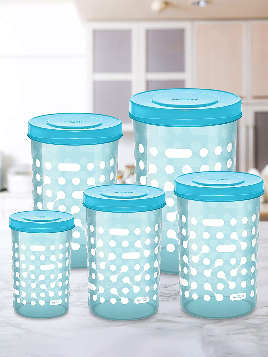 

Milton Storex 5-in-1 Set of 5 Blue Containers - 2L 1.5L 1L 750 ml & 500 ml