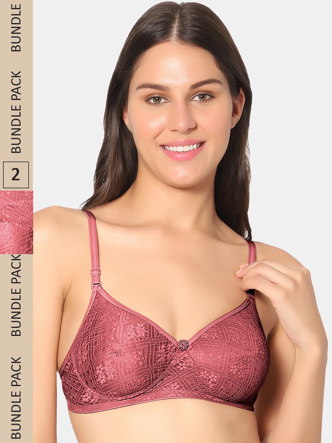 

Sonari Floral Lightly Padded Bra, Rose