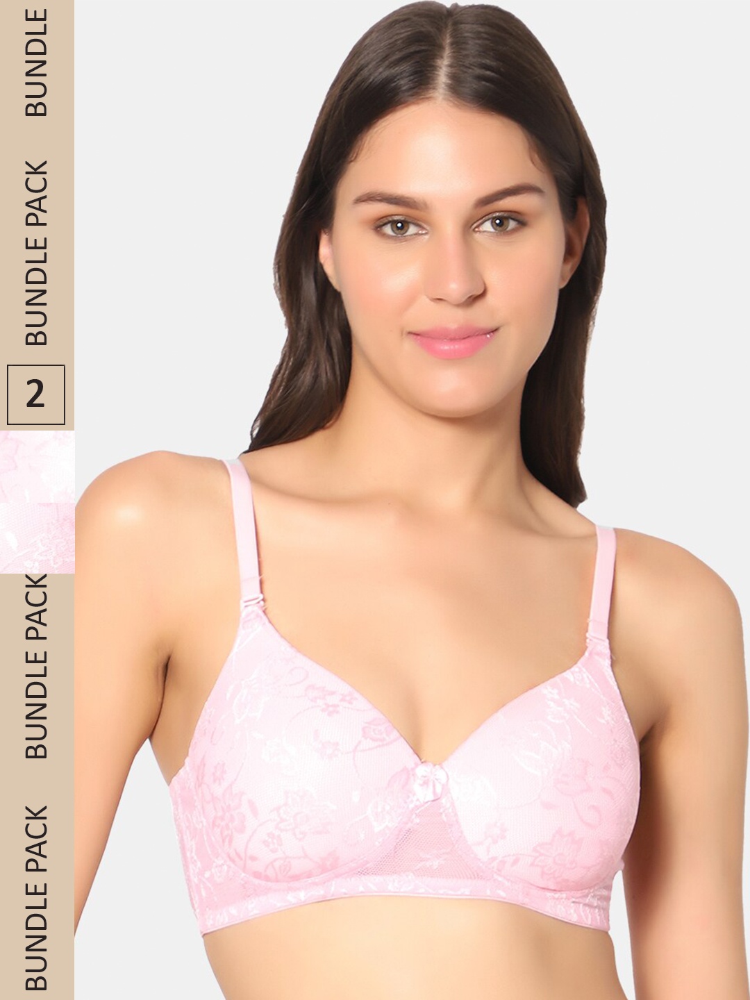 

Sonari Floral Lightly Padded Bra, Pink