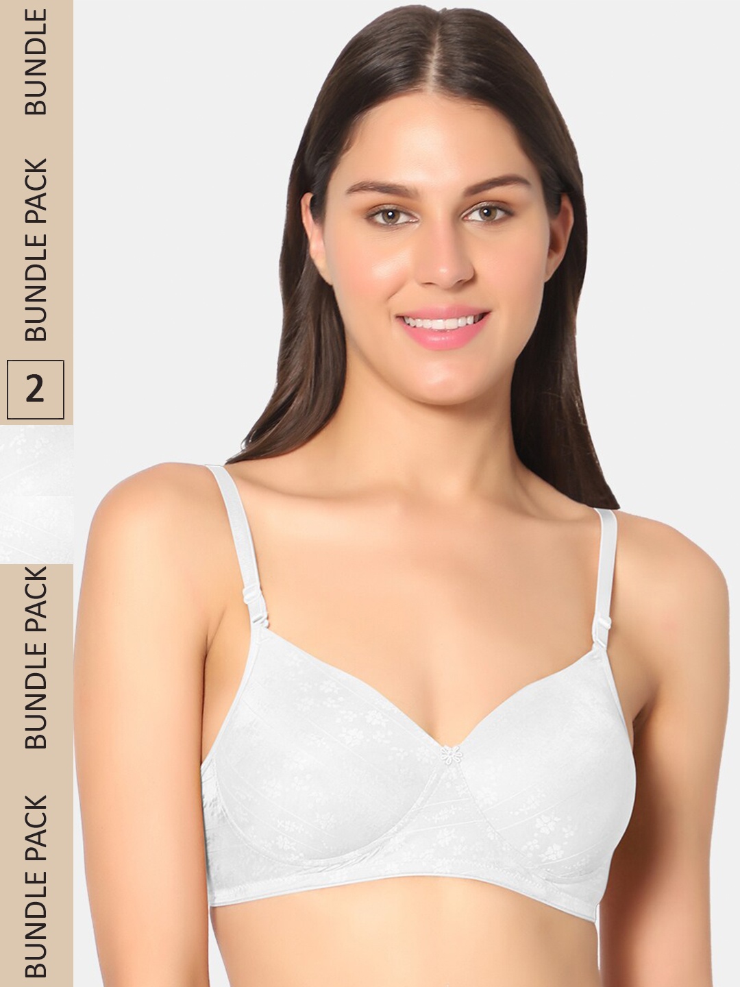 

Sonari Pack of 2 Non-Wired All Day Comfort Lightly Padded Bra, White