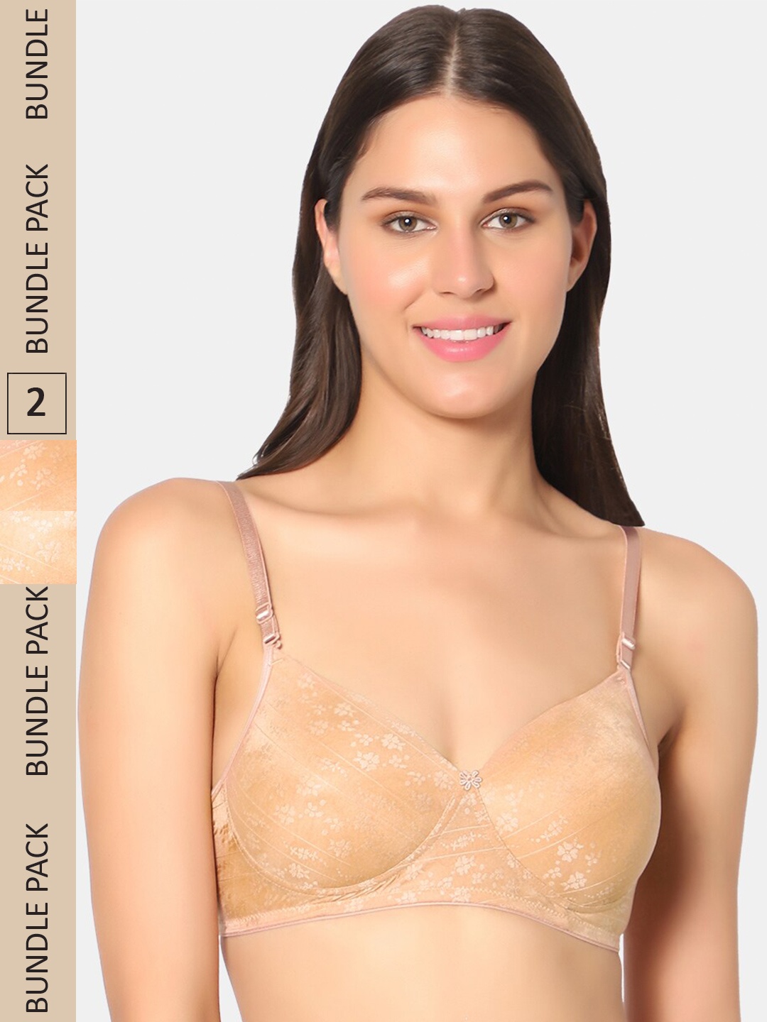 

Sonari Pack of 2 Non-Wired All Day Comfort Lightly Padded Bra, Nude