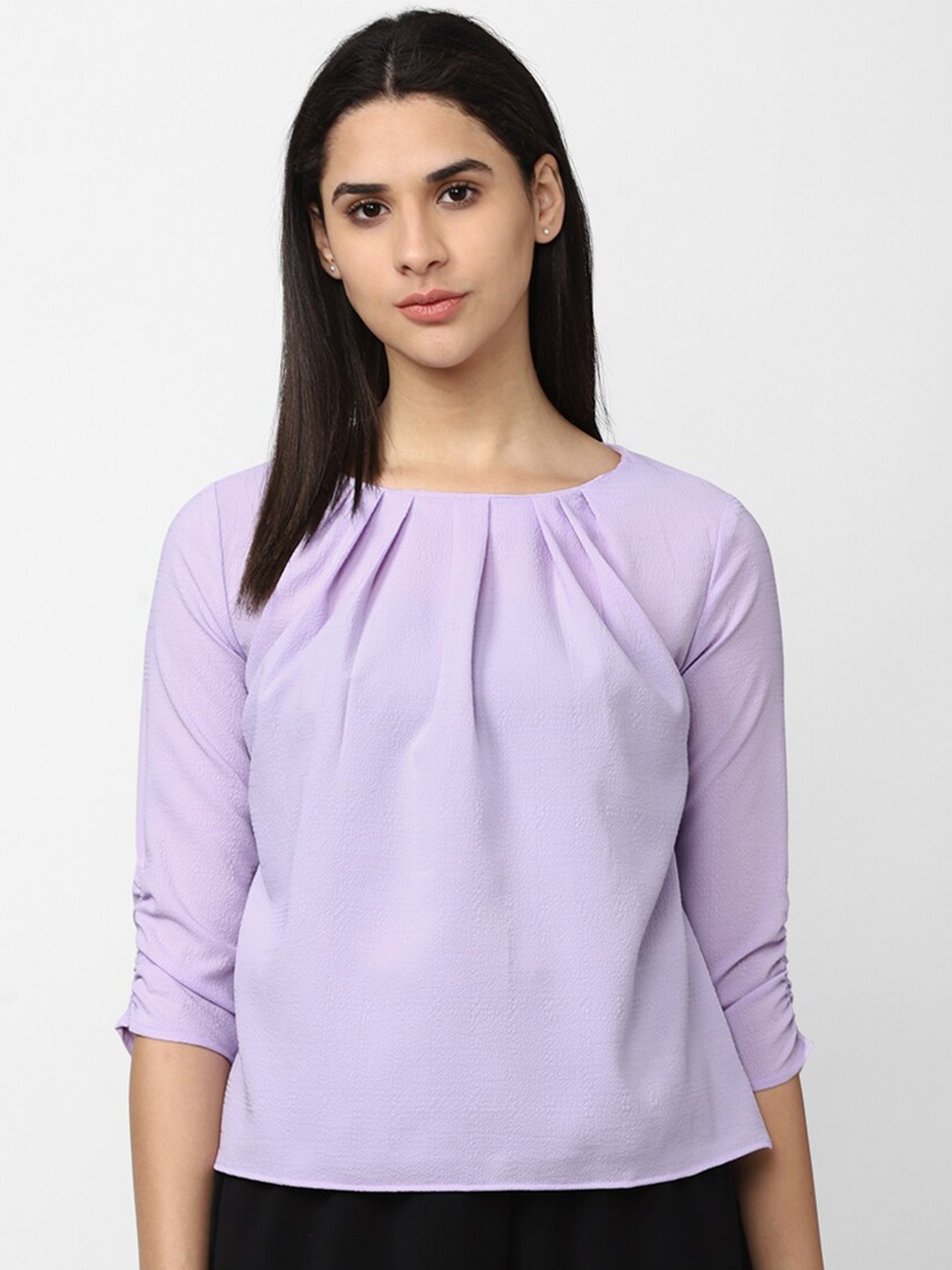 

Van Heusen Woman Round Neck Formal Top, Lavender